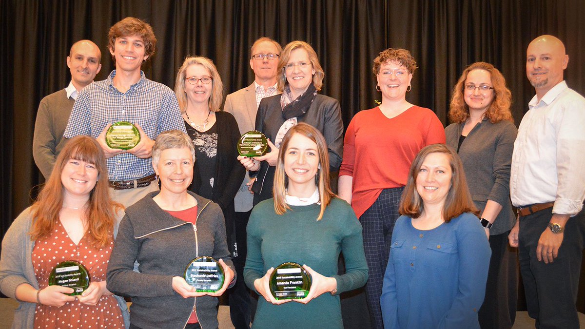 NCStateSustain's tweet photo. Meet the winners of NC State’s 2019 Sustainability Awards https://t.co/l5nAOtl4Ao #ncstateearthmonth #thinkanddo https://t.co/TA3lVPZAD3