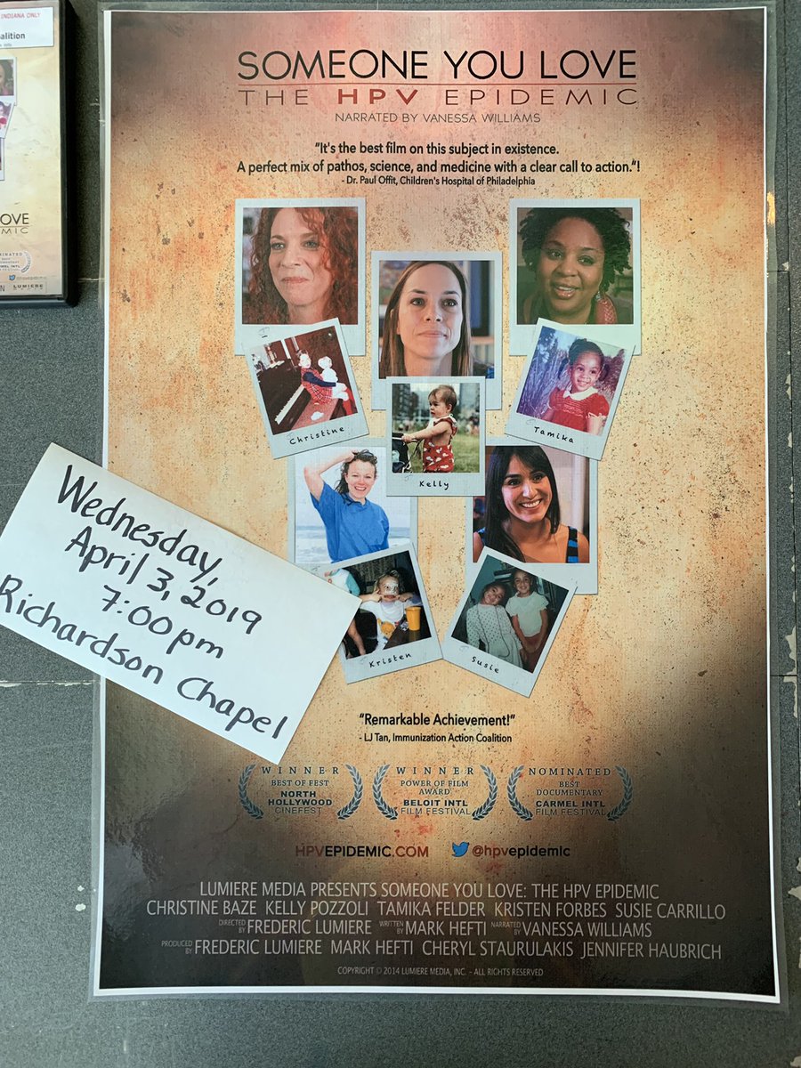 FCInvolvement's tweet photo. TONIGHT at 7pm in the Chapel ➡️ “Someone You Love: The HPV Epidemic” #CultureOfCare #FCBeEngaged https://t.co/IKZRtADzUM
