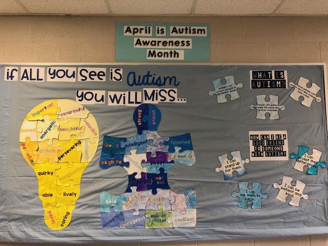SchoolAttersley's tweet photo. Our Grade 7's completed a message for our school regarding Autism. Thanks to room 200 for doing this for our school. https://t.co/svD8SicEpg