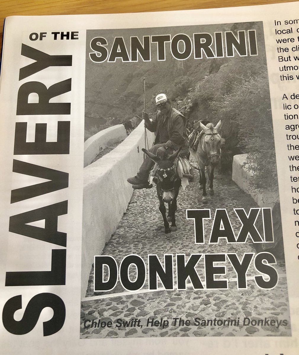 DonkeysHelp's tweet photo. Great to see the media @guardian &amp; @MetroUK, &amp; @CLIAGlobal getting behind the #Santorini #donkey #welfare #campaign ahead of the 2019 tourist season! ...&amp; you can see our article in the latest '#Greek #Animal #Rescue' magazine by https://t.co/iKsk7S92vS #donkeys @DonkeySanctuary https://t.co/20OBhP9C1B