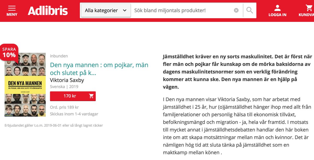 Visst är det dags att börja prata lösningar och bättre välmående för alla nu? #PaginaFörlag har ordnat med en rabattkod för @DenNyaMannen på #AdLibris. Här hittas den. adlibris.com/se/kampanj/ext…
#HopeComms #genderequality #forwardtogether