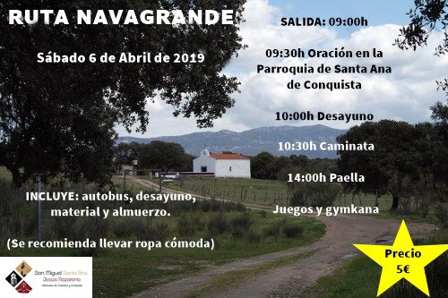 tejerodiaz78's tweet photo. Vamos!! Apúntate!! CAMINATA 19 Navagrande. Fecha límite mañana!! Y si llueve???  Pues bendita lluvia 🌧. Pues Plan B ( hacemos caminata y las actividades y almuerzo en el Pabellón Deportivo- con la colaboración del Ayuntamiento de Conquista) .  Pásate por la Sacristia https://t.co/hjNeG09bBi