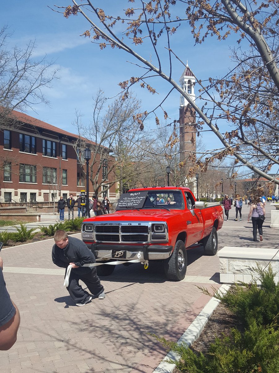DennisBuckmaste's tweet photo. #PurdueAgWeek19 #PurdueAg #diesel #Purdue #PurdueABE Great day for a truck pull. See Purdue Diesel Club near WALC and earn a tee shirt. https://t.co/ZZ2s6v3xLO
