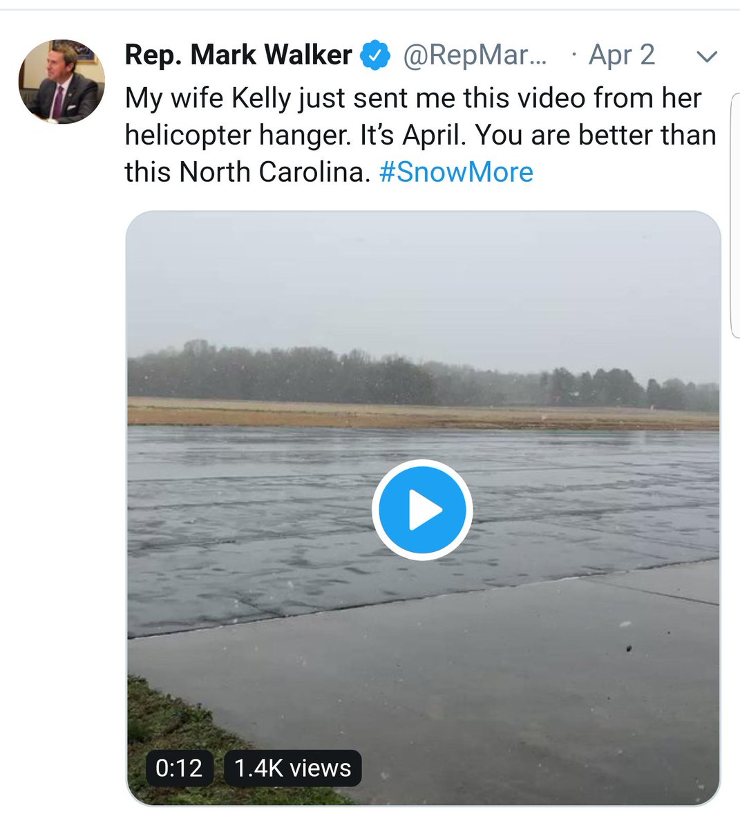 Drew_Yall's tweet photo. 🤔 So on the day it was learned that @repmarkwalker aka Public Official A was ensnared in a federal bribery investigation he took the time to tweet about his "wife 🏳️🌈" & their helicopter hanger. 🙄
#RichWhiteProblems
#GopGrifter https://t.co/kQ4bZU5zUk