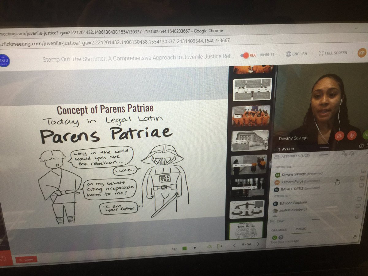 DuneKat14's tweet photo. #SocialGood Webinar Week presented by @Sisgigroup @BeyondGoodIdeas continues. Up now is our @MSWatUSC SISGI Intern Devany Savage presenting on Juvenile Justice. #MacroSW #AlsoSW @SocialWorkPulse We have 4 more Webinars this week. Contact me for Reg.@CRISPontheHill @DrKristie https://t.co/x55ztOGiXL