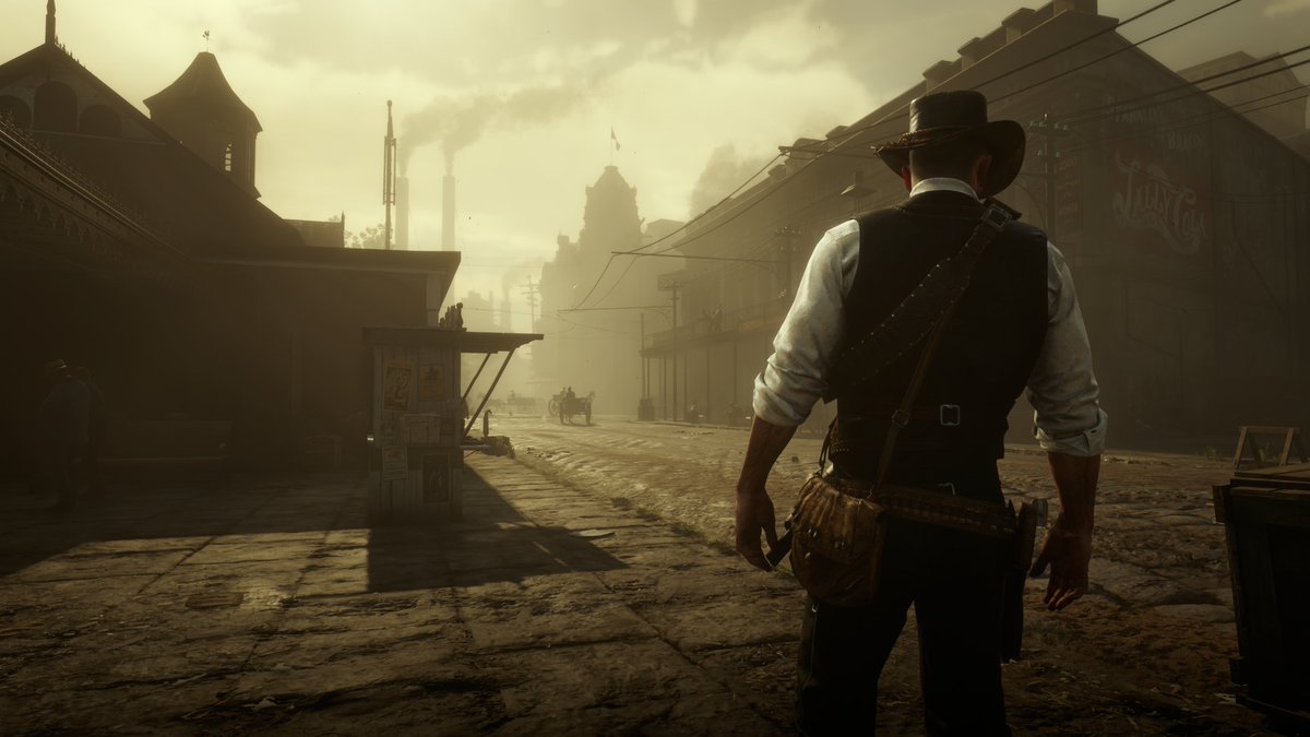 quitrussianme's tweet photo. Got back into my Red Dead Redemption 2 campaign. I forgot how gorgeous this game is 😯. #RDR2 @RockstarGames #RedDeadRedemption2 #Westworld #arthurmorgan #cowboysandindians #merica https://t.co/xOatZvcwDV