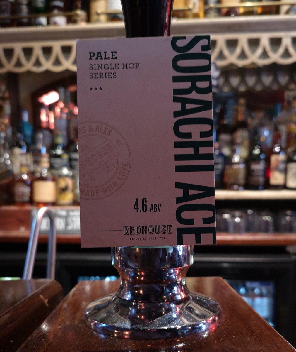 Pie and ale combo of the day: steak pie with a pint of our in house brewed Redhouse Sorachi Ace 4.6%. #pieloving