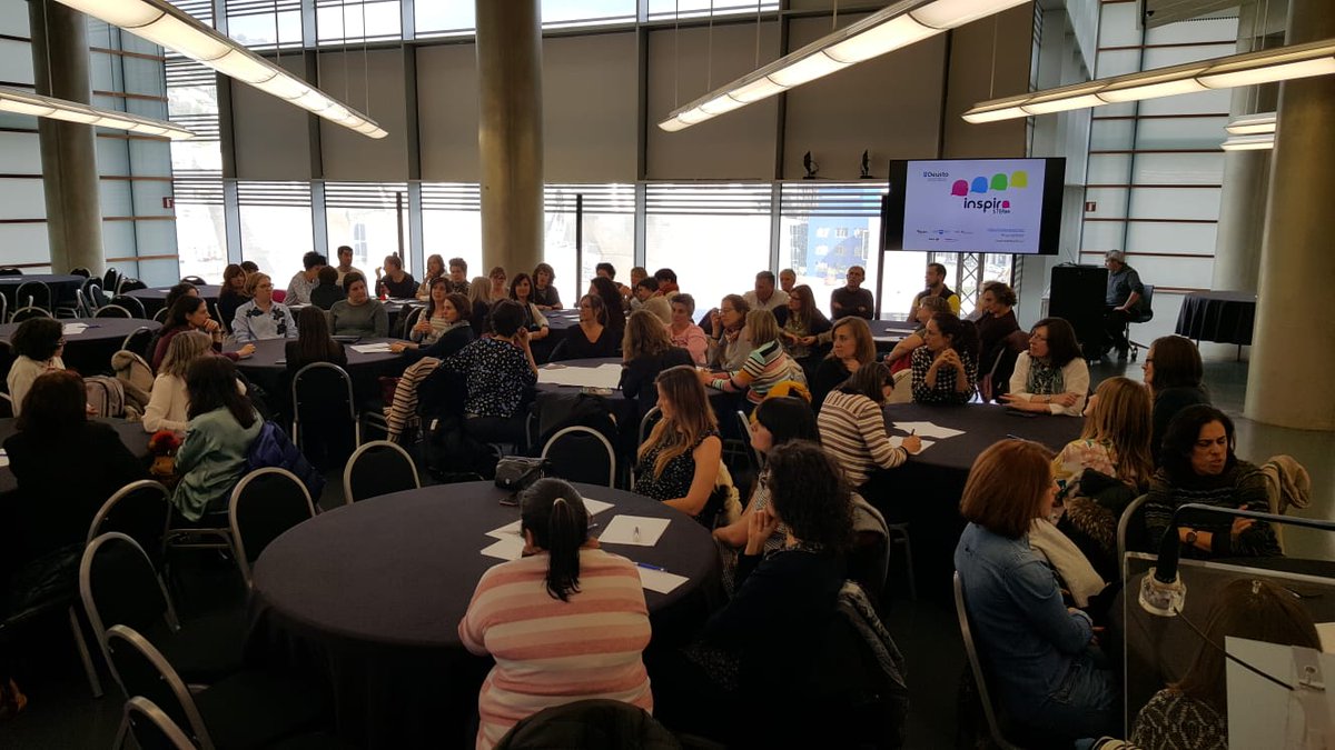 MujerTekSpace's tweet photo. Janire Gordon @JanireGordon, una de nuestras mentoras, da hoy testimonio de su experiencia #inspiraSTEAM. Lo bonito de este proyecto es cómo ha funcionado el boca-oreja entre mentoras, pasando de 11 en la 1ª edición a 160 en la 3ª en Euskadi https://t.co/PBtqOiigVo