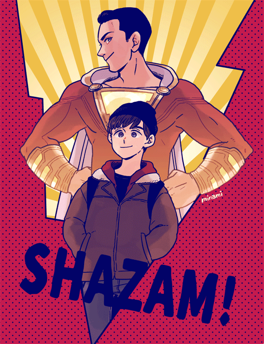 「あと二週間?楽しみ～～!!!#Shazam #シャザム 」|ミナミ🦞のイラスト