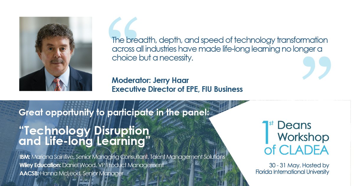 Don't miss the Dean’s Workshop with business community covering topics around Technology Disruption, Digital Transformation,!  #secondday  ► zurl.co/2sLx