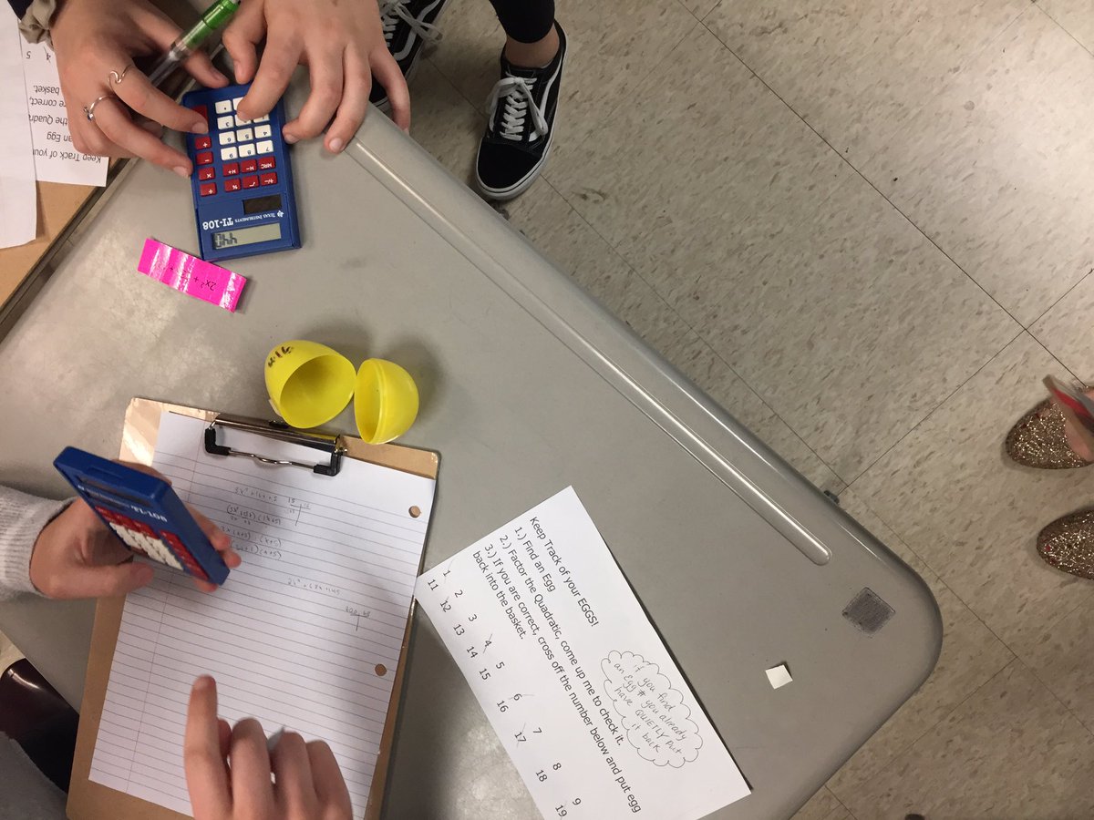 McCallMathClass's tweet image. Egg Hunt:Factoring Quadratics