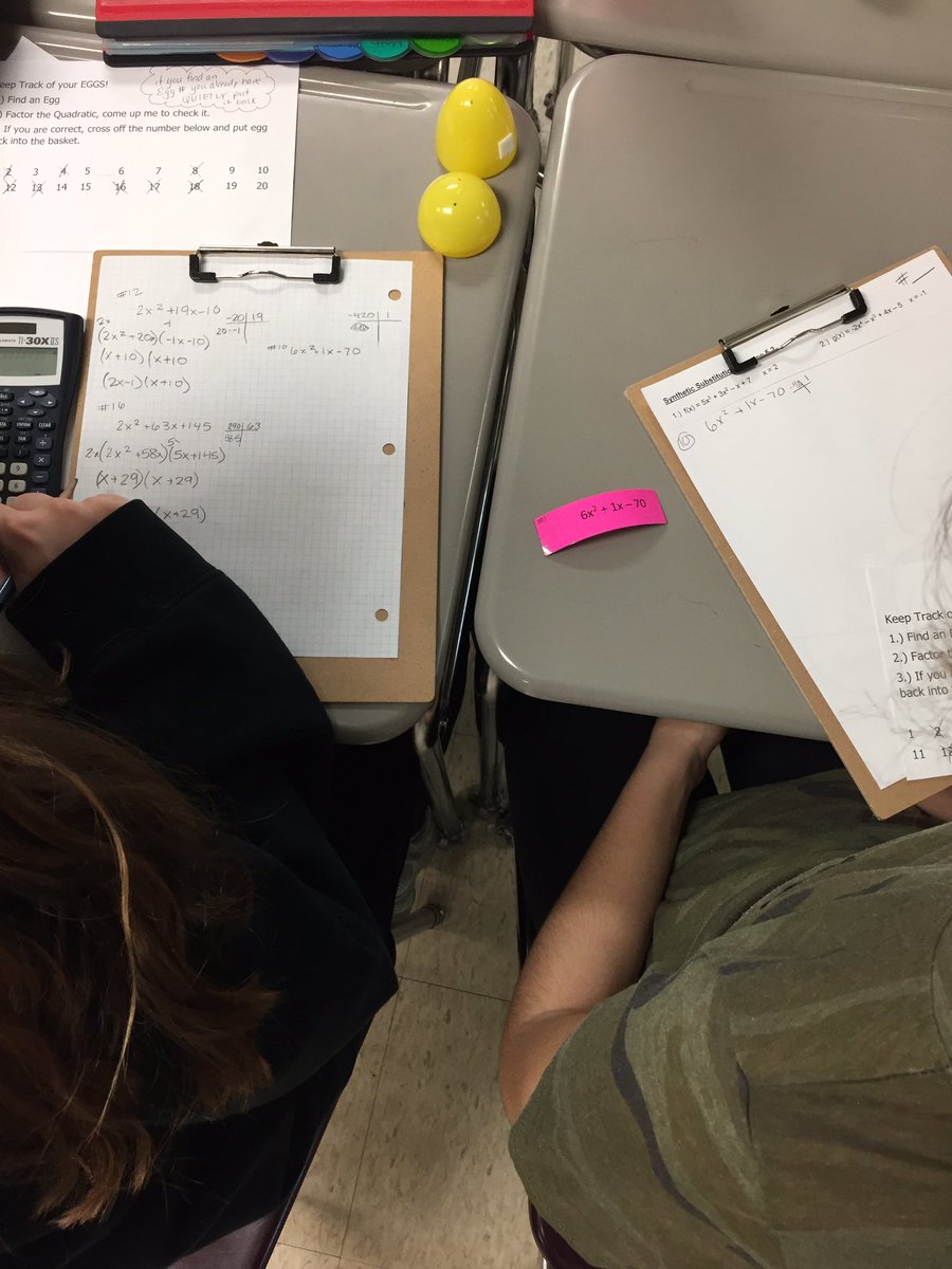 McCallMathClass's tweet image. Egg Hunt:Factoring Quadratics