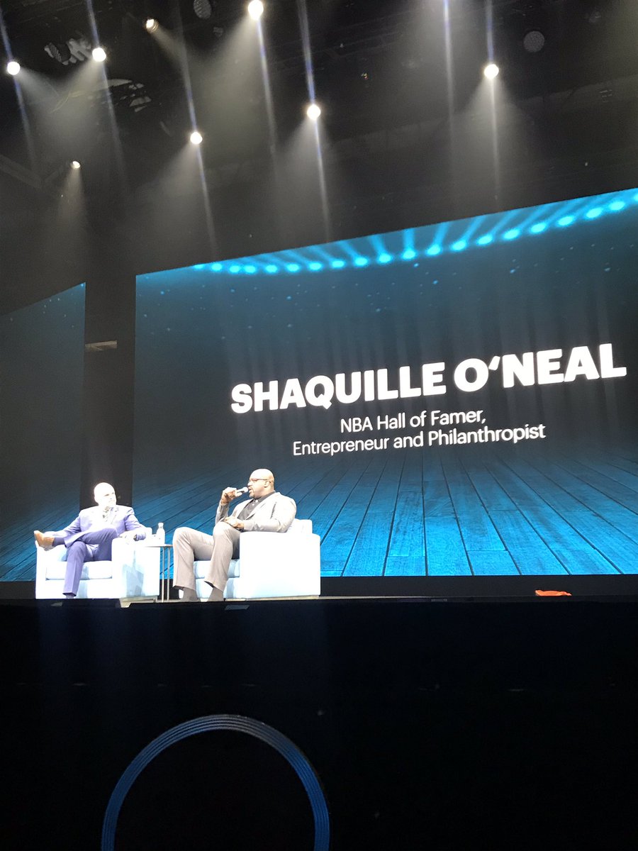 squirrlgrl90024's tweet photo. “Everybody has stress in their lives— so I want to make you laugh so hard you forget your stress for a minute, or maybe forever.” -@SHAQ on his freakin’ amazing personal mission @ #SuiteWorld19 https://t.co/FwpeRprDQG