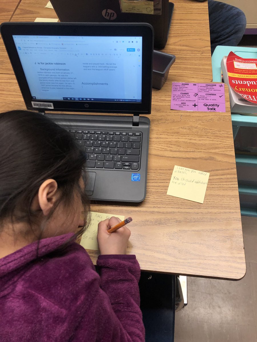 MarissaGoldman2's tweet photo. Today we were POG communicators and collaborators as we provided and used feedback to improve our writing! https://t.co/5vTwCQkByH