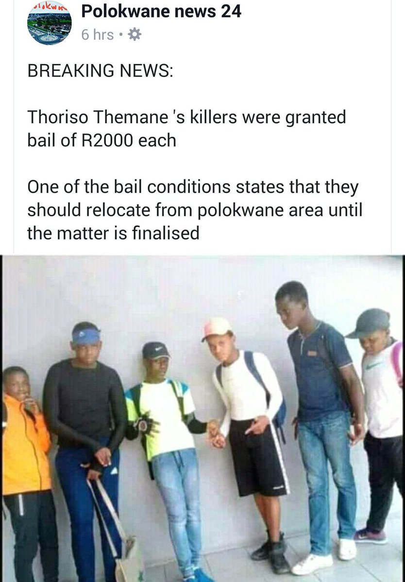 Refiloe1705's tweet image. Can somebody, Anybody help me understand this😣 
As for the bail condition 😖 aretse

 #JusticeforThoriso #JusticeForThorisho

@Karabo_Mokwele @Isaac_Moselane