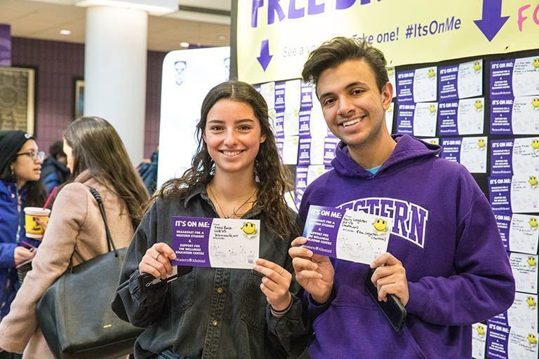Today through April 9, #WesternU alumni, faculty and staff are asked to support students as they prepare for finals. For just $10, you will give a student a free breakfast AND support @WellnessWestern 💜 westernconnect.ca/itsonme <a href="/WesternUSC/">Western USC</a> #ItsOnMe