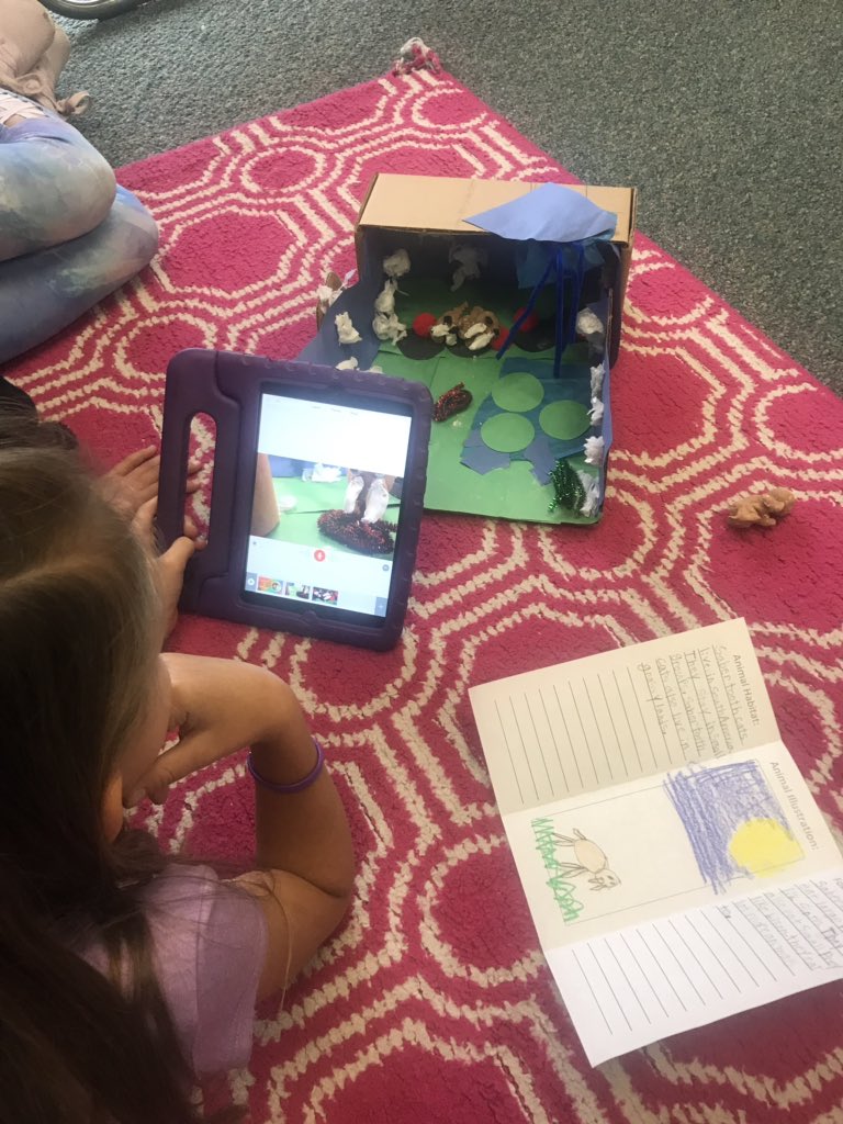 MrsMCommons's tweet photo. Our habitats are finished, animals are made, and our #adobespark videos are being finished! These kiddos have loved every second of this project and I’ve loved seeing their creativity! #animalresearch #growinggreatness #codercats #secondgrade #commonsclass https://t.co/f1wSWNCreV
