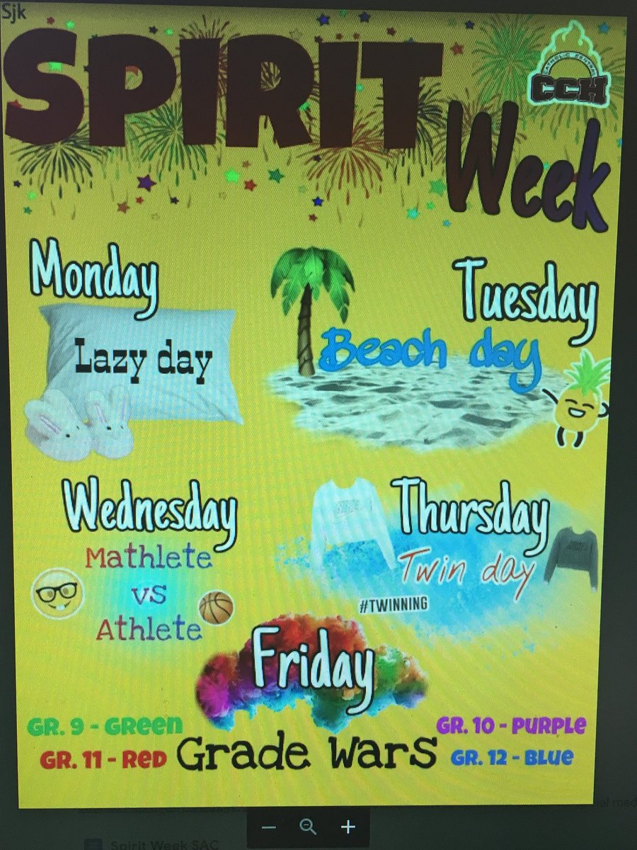 Hey CCH Comets - Spirit Day is next week! Check out the info below and dress to impress! <a href="/CCHcomets/">Catholic Central HS</a> <a href="/desjkol/">Danielle Desjardins</a>
