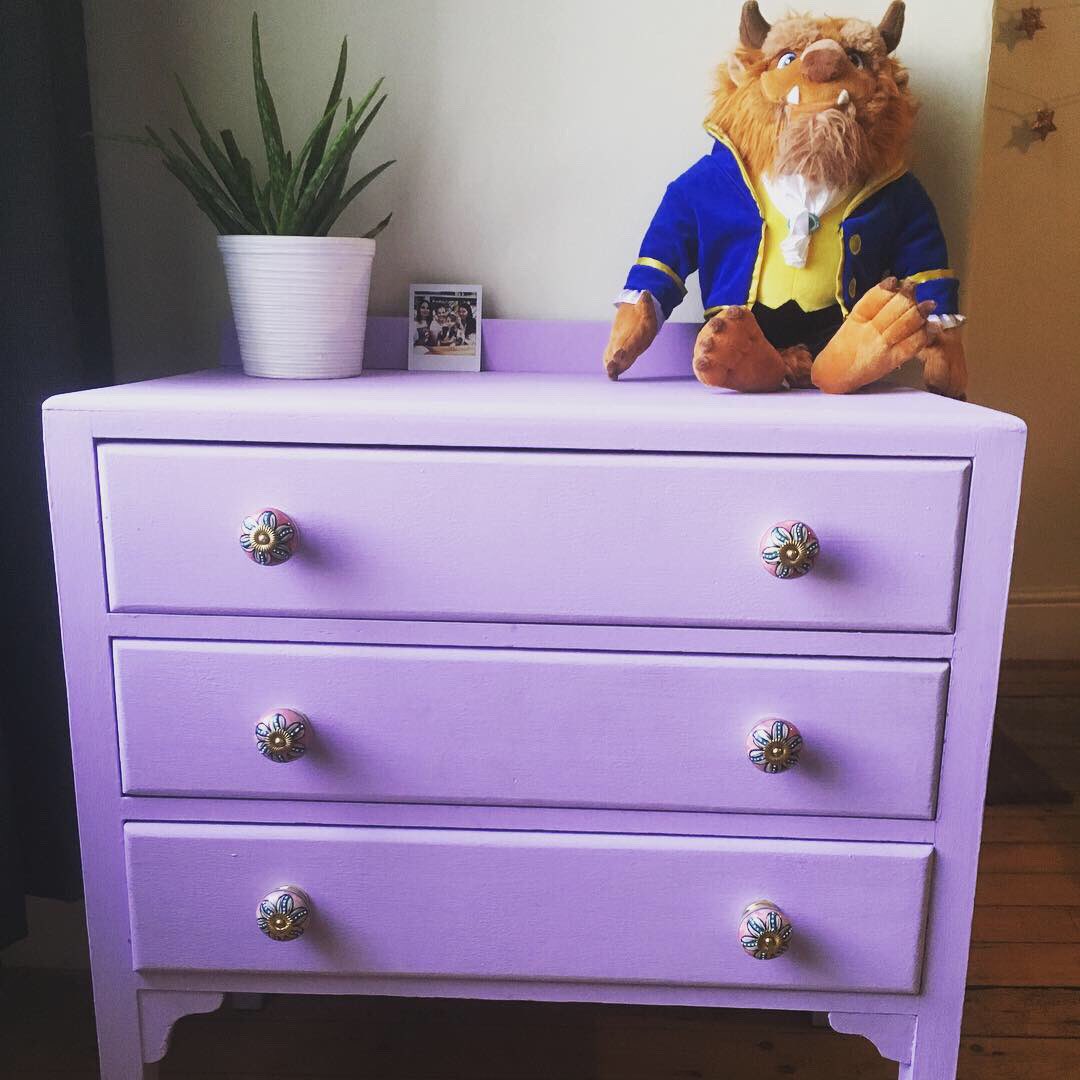 Absolute bargain from <a href="/EmmausLeeds/">Emmaus Leeds</a> + a few (too many) coats of paint + new handles + one week = finally somewhere to hide the toys 🙌