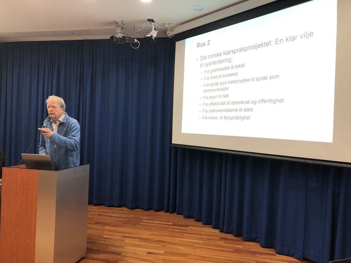 Flott møte i byråkratforeningen nr. 1 Nordisk administrativt forbund(f. 1918): <a href="/margrethekva/">Margrethe Kvarenes</a> ga et riss av #klarspråksarbeid i modning, <a href="/ellenhovaa/">Ellen Synnøve Hov</a> viste oss det viktige arbeidet i @NAVnorge og @UniOsloHF ved Johan Tønnesson ga ros og ris i god akademisk tradisjon! #klarspråk