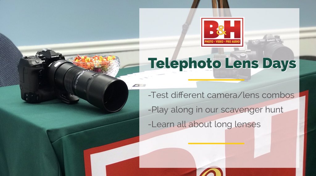 Have you checked out the new demo area in the #BHSuperStore? 

We’ve got 8 different telephoto lens setups for you to try! Stop by until 6pm today and 11am-6pm tomorrow.