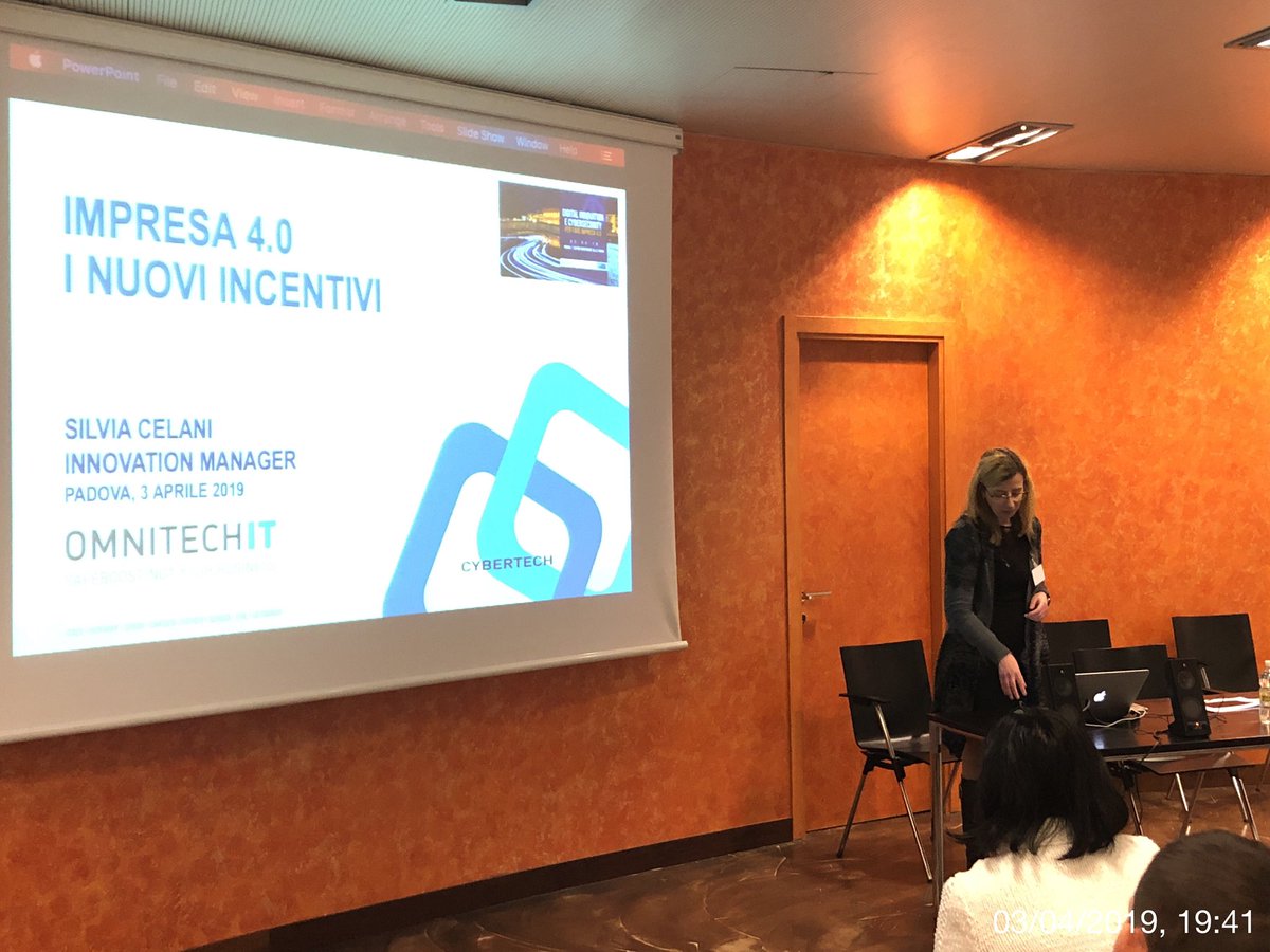 Nicotra62's tweet image. #omnitechit Ancora una volta @CelaniSilvia Innovation Mgr @omnitechit ci porta nel regno delle possibilità per accedere alla innovazione e a Industria 4.0. Fondi governativi e europei che aspettano una destinazione. Anche qui #sipartedapadova