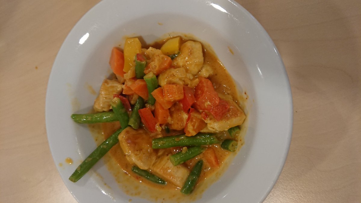 Red curry med kylling på klubben ( 5-7) i dag. 👍 👍