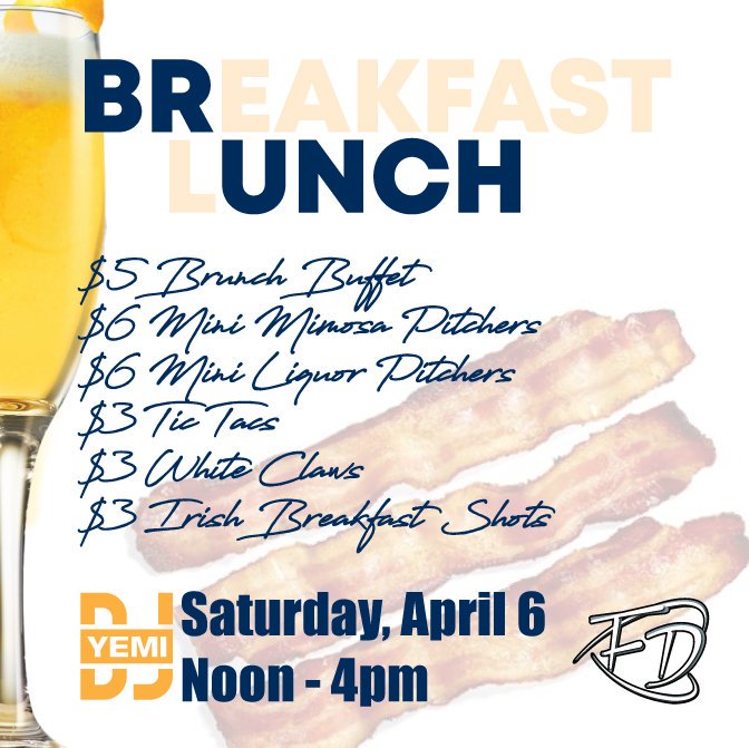 FatDaddysWV's tweet photo. *Giveaway* Our next brunch is Saturday!! 12-4pm. $5 brunch buffet, mimosa &amp; liquor pitchers and more! Come for the brunch... stay for the debauchery. **Follow &amp; RT for a chance to win FREE cover for you + 3 friends** https://t.co/XloLkl1EKL