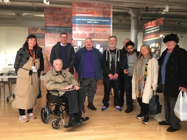 RotundaLtd's tweet photo. Remember/Inspire at Tate Exchange with our Rotunda Living Historians! Pop down and share your memories of the Royal Albert Dock too. On until Sun 7 April @tateliverpool @interferenceart @LadyJusticeLVP @artinliverpool @LpoolLocalTV @EchoWhatsOn @TheGuideLpool https://t.co/zQ4la7GLmb