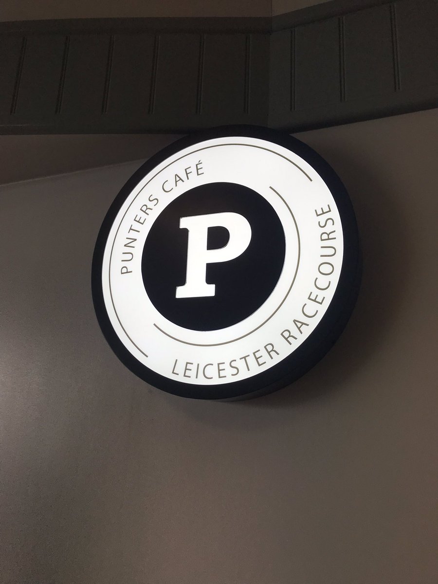 Mdsfab's tweet photo. Great working again at Leicester racecourse supplying this illuminated logo sign for the new cafeteria area keeping all the punters fed and watered on race day https://t.co/8JcXxlgvs5