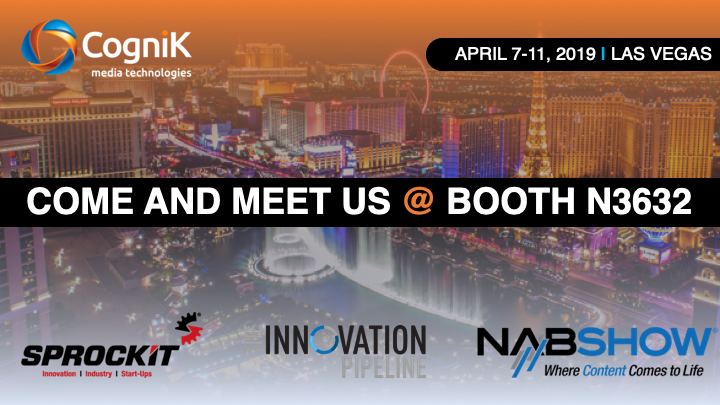 CogniK_'s tweet photo. Heading to #NABShow in Vegas next week? Come and discover how we can help you create one of a kind video experience.
Step by our booth #N3632 in North Hall Innovation Pipeline by Futures Park.
#Video #personalization #ai #NAB2019 https://t.co/LjY2DNwuDo