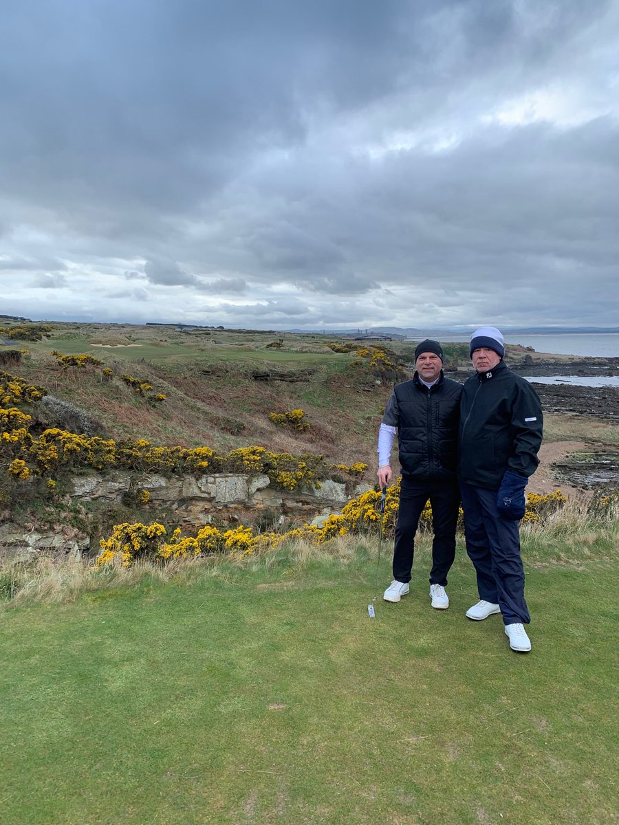 burnettkelly's tweet image. Unbelievable day on an incredible test of golf. Wind, rain, sleet, cold, everything we expected, not necessarily wanted but enjoyed our experience so much. Thanks #castlecourse off to the Old early tomorrow.