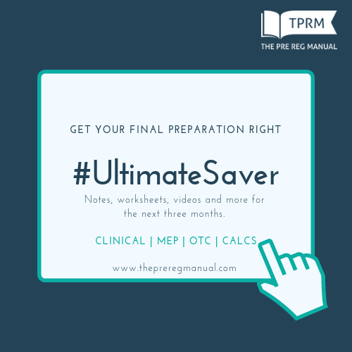 ThePreRegManual's tweet photo. DON'T MISS OUT - Get set for your Registration Assessment Exam with us. See our sample course for free and take advantage of our #UltimateSaver #package for 3 months. #TPRM #Pharmacy #PreReg19
https://t.co/eN5uhpwZYB https://t.co/Dbsngr54Yf