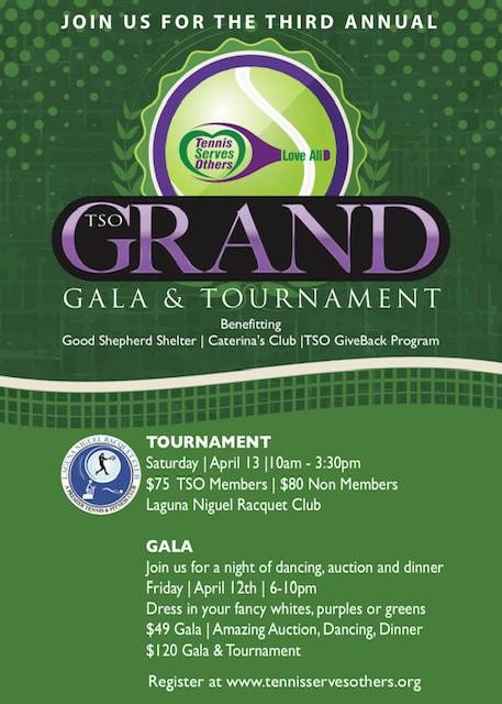 Tennis Serves Others is organizing a gala (April 12th) as well as a tennis tournament (April 13th) benefiting our critical services for battered women and children. Please support us by attending one of these events or simply by spreading the word. Thank you!!