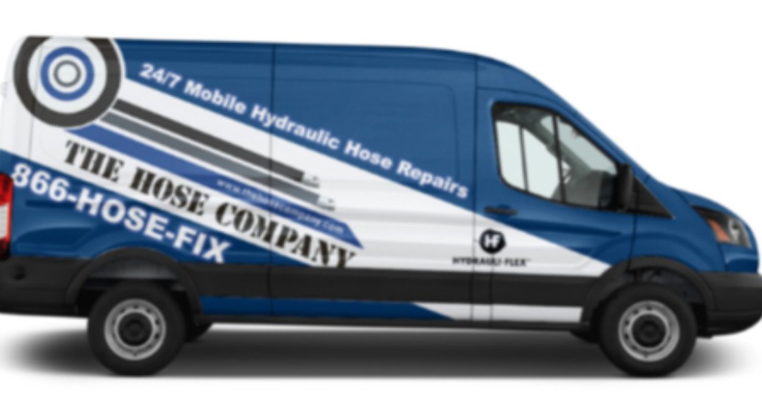 Need a high pressure hose repaired on site?  Call us in the Charlotte, NC area at 1-866-HOSE-FIX.  Our mobile service is open 24 hours a day 7 days a week. #hydraulichose #mobileservice