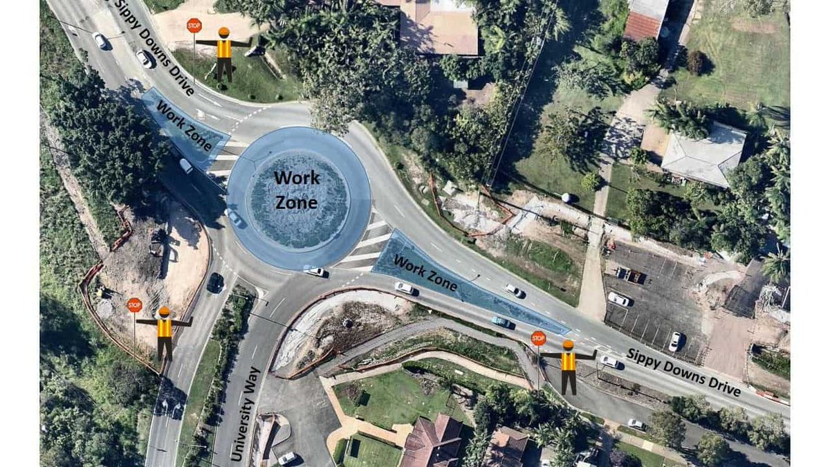 SippyDownsQld's tweet photo. Night Works. University Way and Sippy Downs Drive Intersection. 7-18 April. 6pm - 6am. 

#Community

https://t.co/MDPEvHPIwZ https://t.co/iFepZTV9Ib