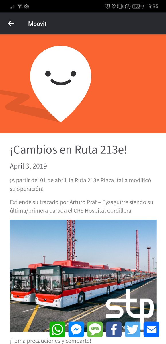 cristianfido's tweet photo. Nos demoramos un poco, pero ya estamos al día con los amigos de @STPsantiagoSA @Red_Movilidad @Transantiago @MTTChile y la información sobre el nuevo trazado del servicio #213e y nuevos buses eléctricos. 
#Mooviters 🚧 @moovit @moovit_latam https://t.co/cok7scYW1H
