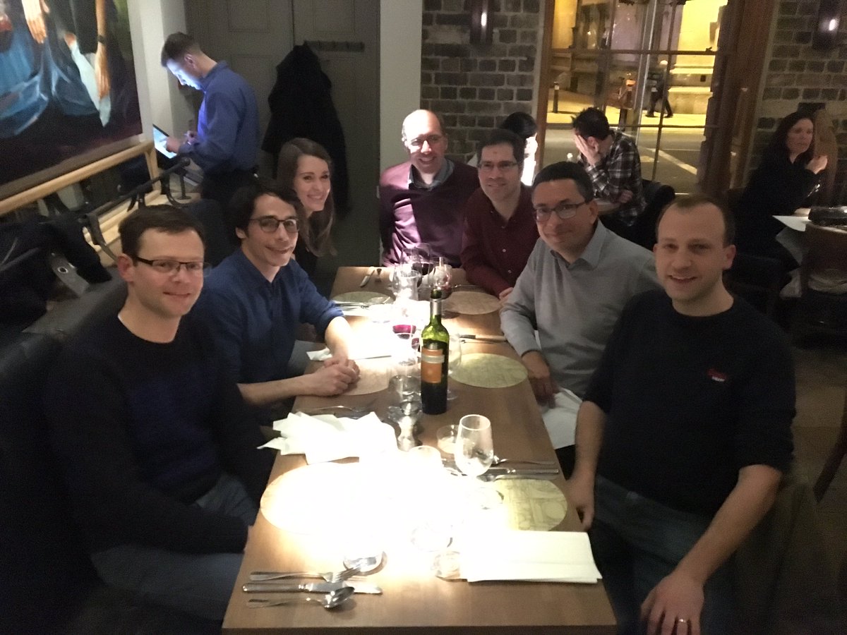 MaillardLab's tweet photo. Great evening at the EMBO workshop #embopathogen in Oxford! Dinner with current and past members of Caetano Reis e Sousa's lab!😃👍 https://t.co/D8UqhGHlg1