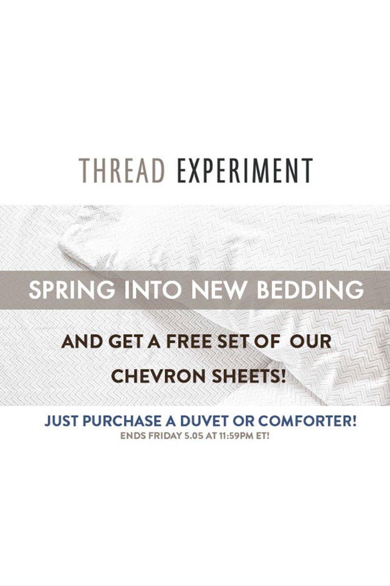 ThreadEx's tweet image. Who could say no to a free set of sheets? Only at threadex.com