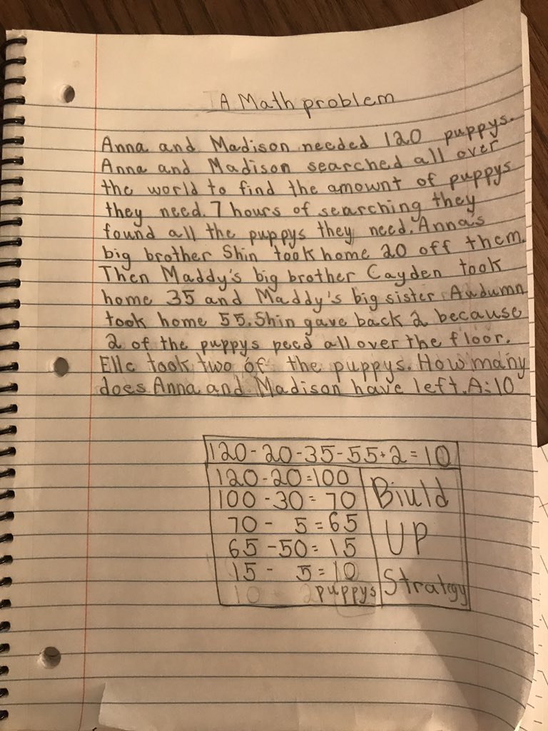 tikaee's tweet image. My 2nd graders❤️word problems. Today, 2 of them created this one and then our entire class worked independently to solve it. The two writers ❤️d checking in on their peers progress. The kids celebrated the writers😊 #elemathchat #mathteachers #2ndgradechat @teacher2teacher