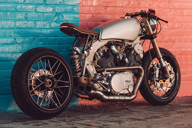 pipeburn's tweet image. BALLS & CHAIN. 485 Design’s Tough Yamaha XV920 Cafe pipeburn.com/home/2019/04/0… #Yamaha #XV920 #CafeRacer #Colorado #Motorcycle #Pipeburn #Custom #485Design
