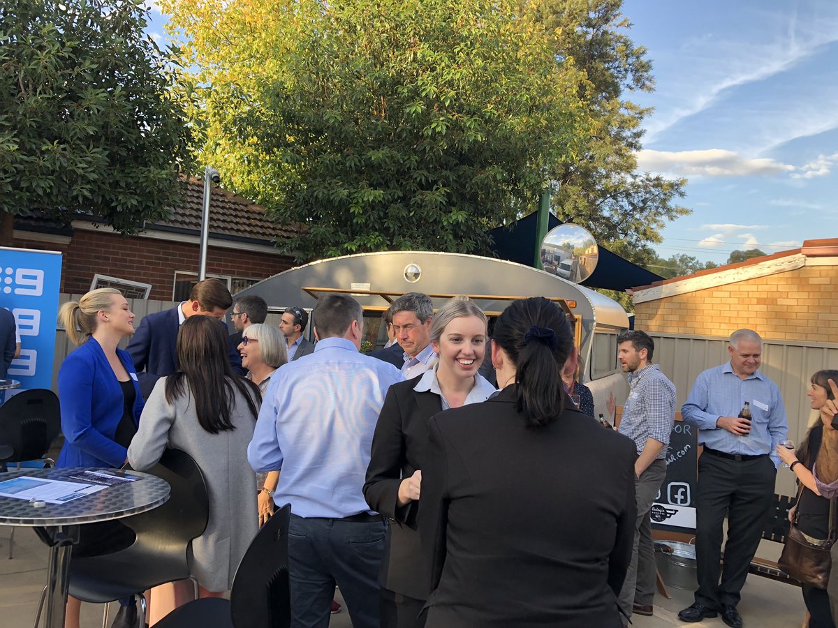 mackenna_powell's tweet photo. What a fantastic night at the Wagga Wagga Business Chamber Business After Hours - Southern Cross Austereo event last night. Great to see so many new faces. 
#localbusiness #supportlocal #waggawagga #herbieanddane #leighanddan #radiolife #needinsurance #askme #mackennapowell https://t.co/rcerDBNr81