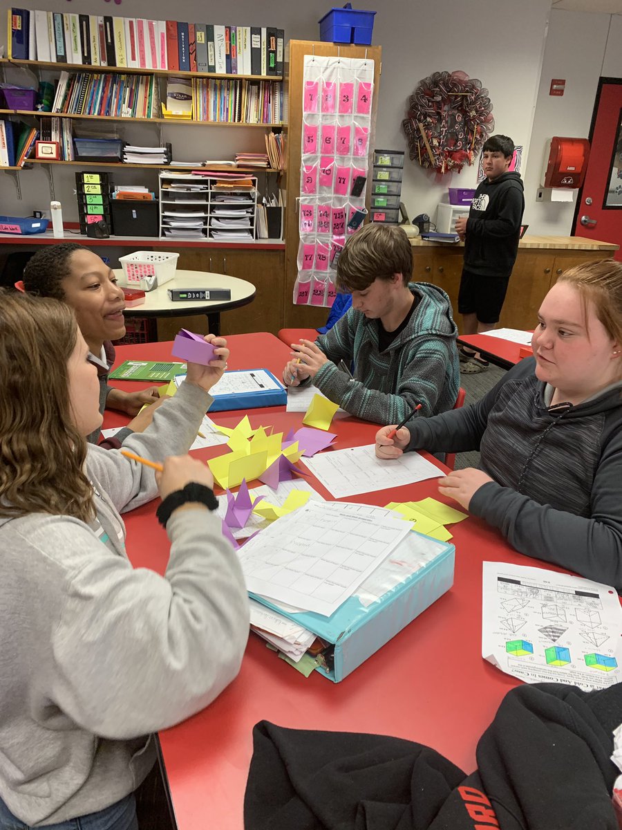 jbaileymath's tweet photo. Surface Area from Nets of 3-D figures today. #handsonlearning #LISDFutureFocus #productivenoise https://t.co/U6TljHQbXT