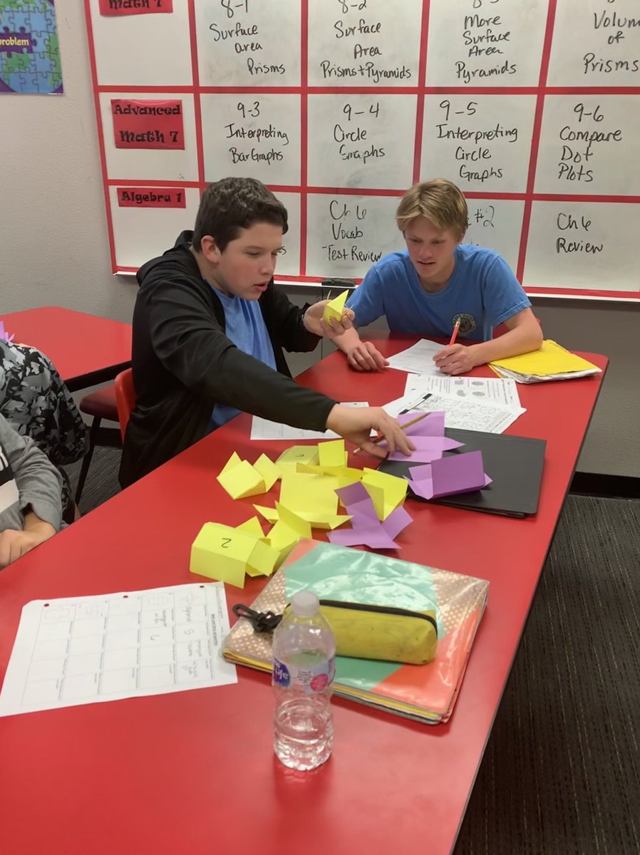 jbaileymath's tweet photo. Surface Area from Nets of 3-D figures today. #handsonlearning #LISDFutureFocus #productivenoise https://t.co/U6TljHQbXT