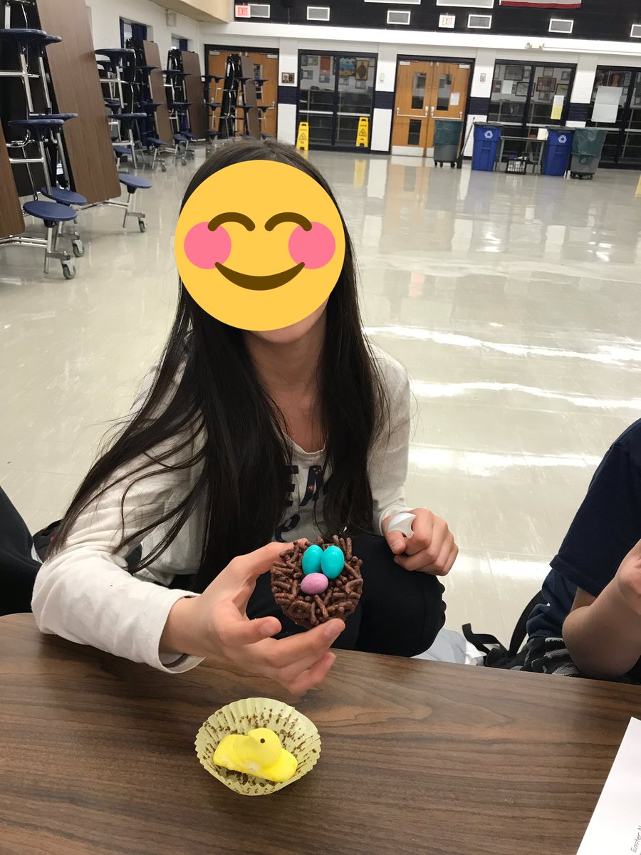 MrsGraham_EBMS's tweet photo. Birds’ nests for spring! A cute idea for an Easter treat 🐣🐥 https://t.co/eSv75amla0