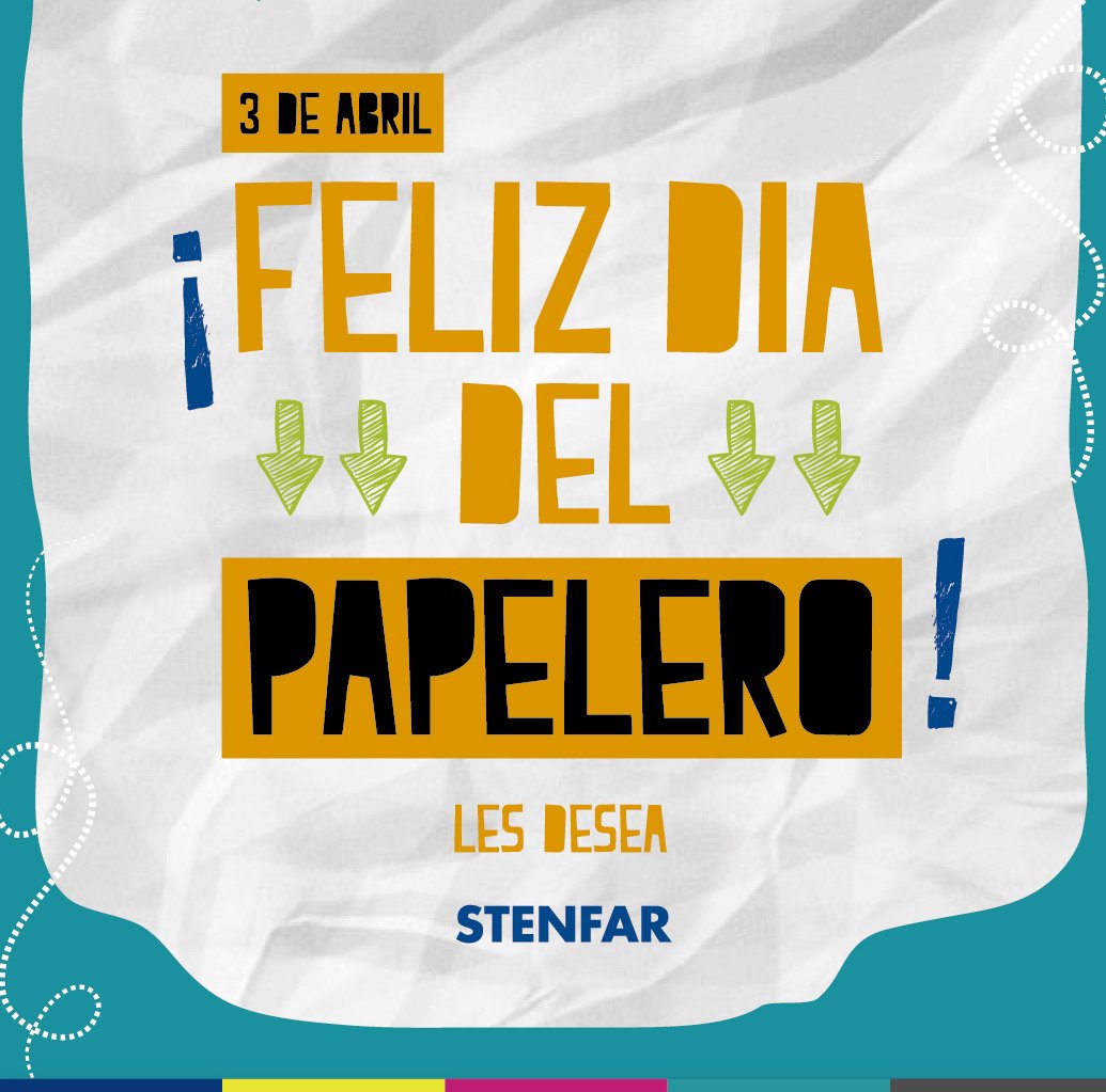 3 de Abril, Día del Papelero 

Stenfar SAIC los saluda en su día :) 

#diadelpapelero #stenfar #felicidades