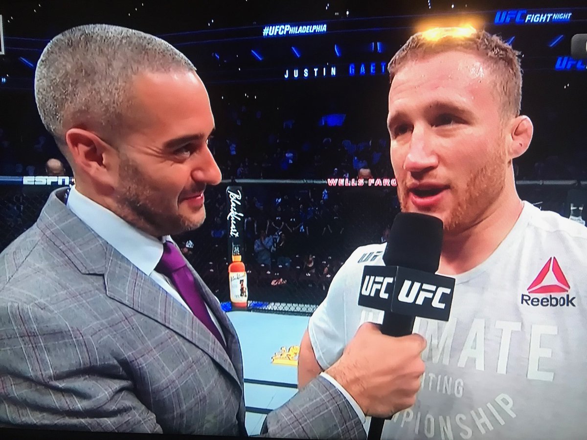 Unsure if enough #MMA poets reflected on ⁦<a href="/Justin_Gaethje/">Justin Gaethje 🇺🇸</a>⁩ to ⁦<a href="/Jon_Anik/">Jon Anik</a>⁩ “Onto the next one my friend, I would not recommend this sport to my enemy but I was born, bred and raised to do this. And I will do it ‘til the wheels fall off” #manofconviction ⁦<a href="/ufc/">UFC</a>⁩
