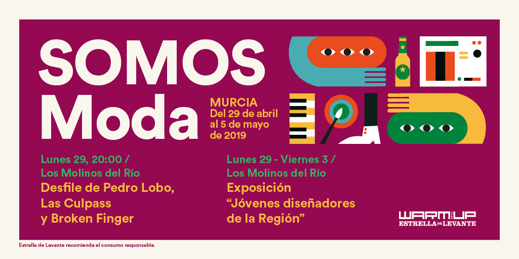 ➡ Toma nota, el día 29 a las 20:00h en Molinos del Río tenemos desfile con <a href="/pdrolobo/">pedrolobo</a> + <a href="/LasculpaSS/">Las culpaSS</a> + <a href="/brokenfingerfan/">Broken Finger</a>.
➡ Además de la Inauguración de la expo "Jóvenes Diseñadores de la Región".

¡Las últimas tendencias de la moda made in Murcia!

👑 #SomosModa