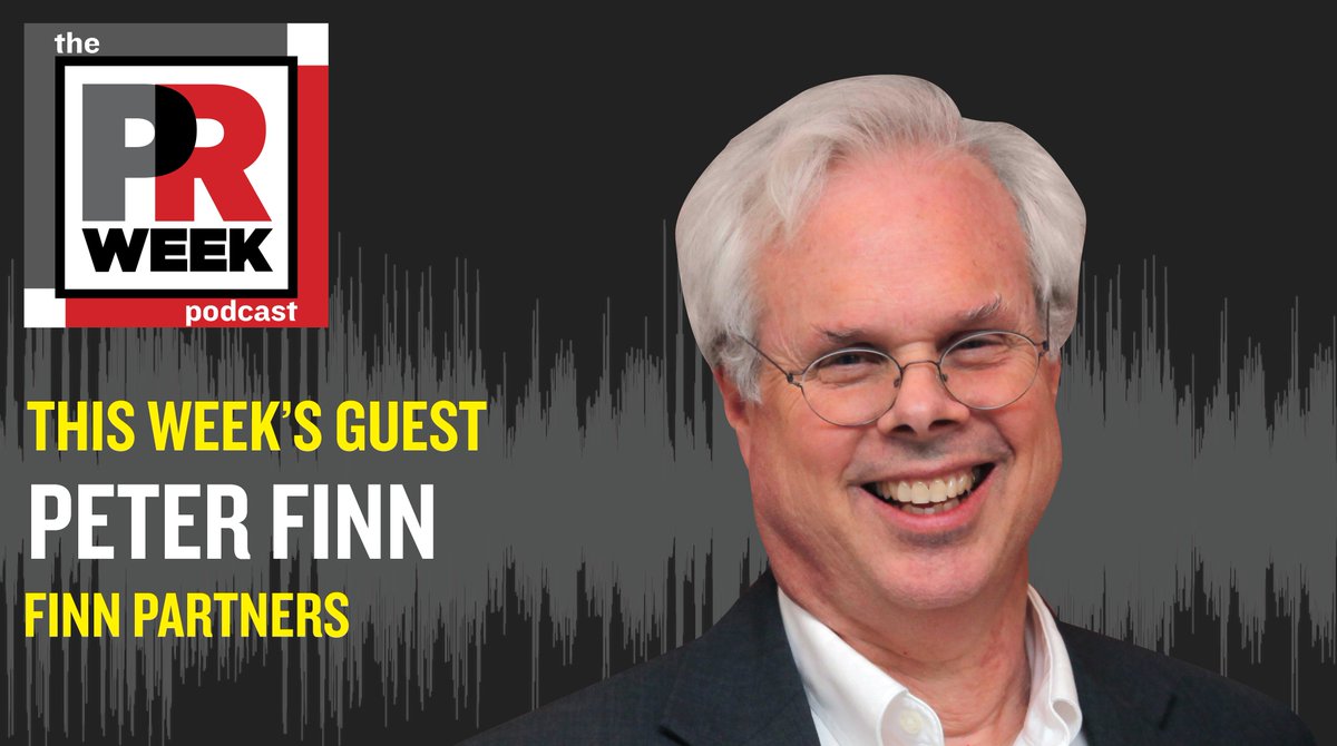 PRWeekUS's tweet photo. Don't miss the new PRWeek podcast this week with Peter Finn from @FinnPartners #podcast #PR #PublicRelations https://t.co/jfglAUSmtK