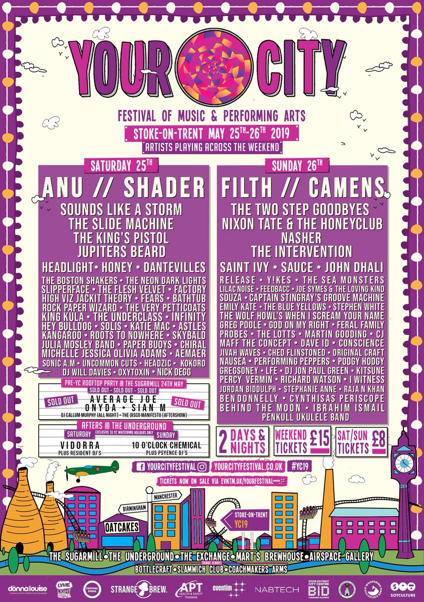 Looking forward to playing this years <a href="/YCfestival/">Your City Festival</a> in Stoke May 26th.